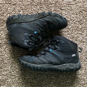 Merrell Black and Blue Outdoor Hiking Boots
